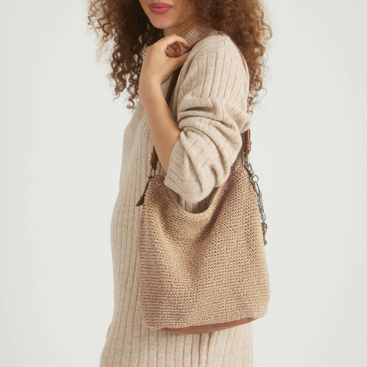 Sequoia Hobo Bag in Bamboo Static Crochet
