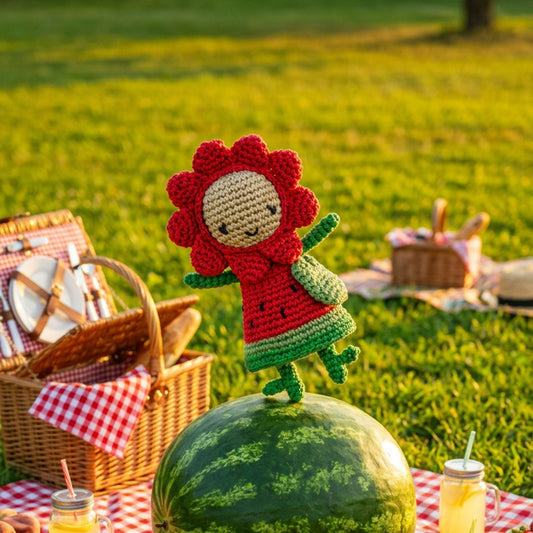 Sunbudz Sunflower Dangle in Melonee Crochet