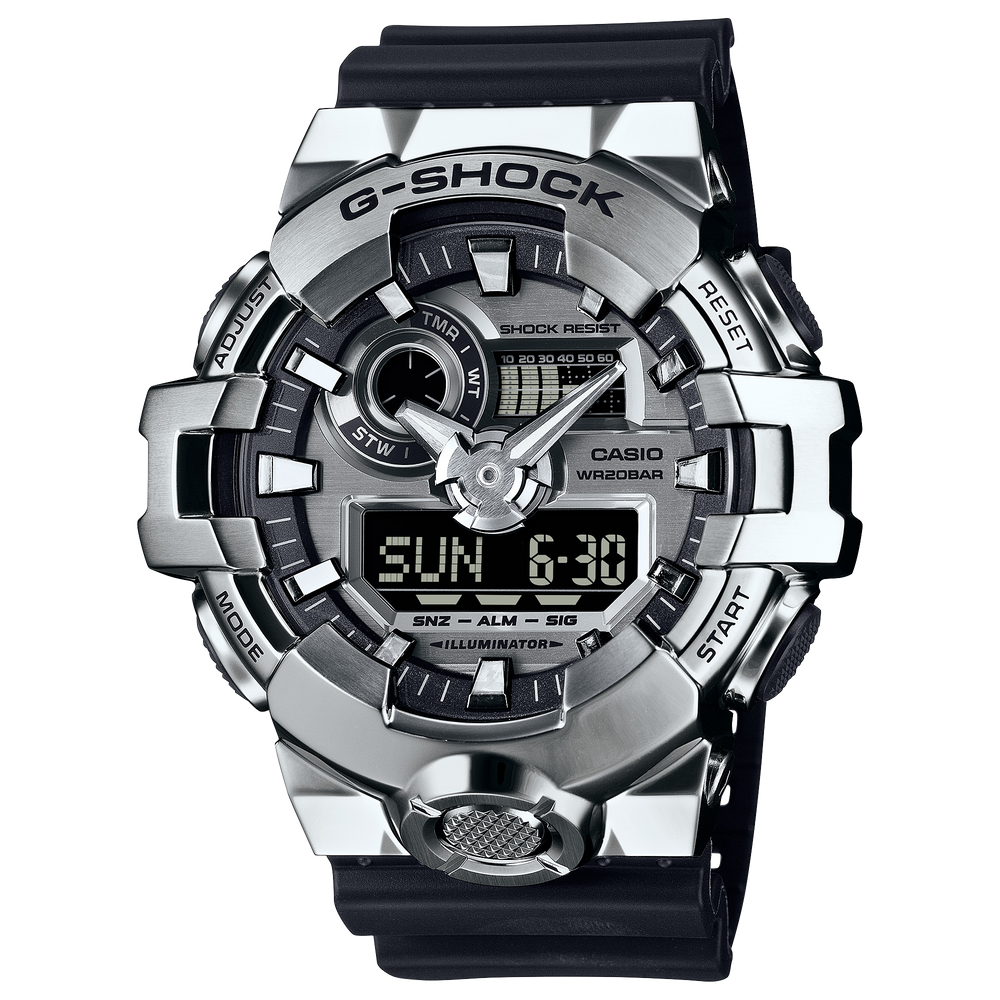 GM700-1A | Men’s Stainless-Steel Watch: Silver | Casio G-SHOCK - Casio