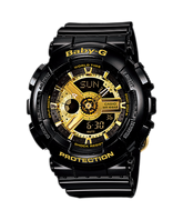 BA110-1A | Women's BABY-G Black Analog Digital Watch - Casio