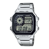 AE1200WHD-1A | Stainless Steel Band World Time Watch - Casio