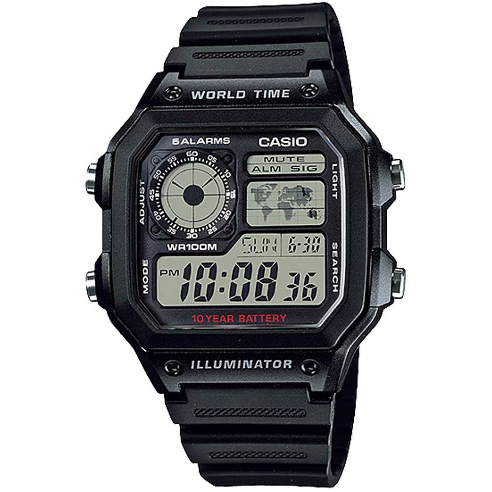 AE1200WH-1A | World Time Watch | Casio - Casio