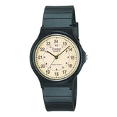 MQ24-9B | Black and Tan Men's Analog Casual Watch - Casio