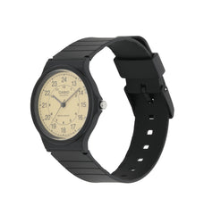 MQ24-9B | Black and Tan Men's Analog Casual Watch - Casio