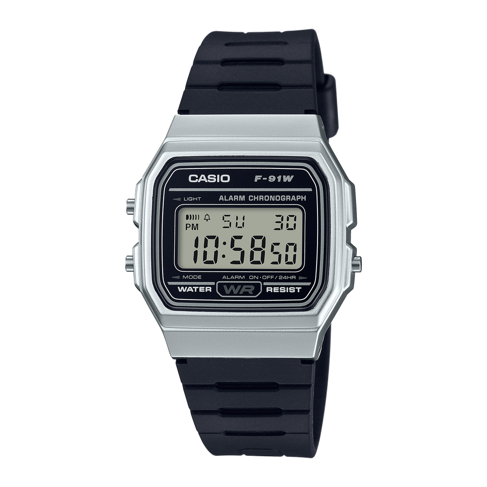 F91WM-7A | Silver and Black Digital Watch - Casio
