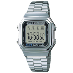 A178WA-1A | Vintage Silver Digital Watch - Casio