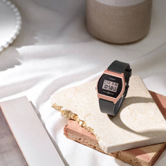 LW204-1A | Black and Rose Gold Digital Watch - Casio