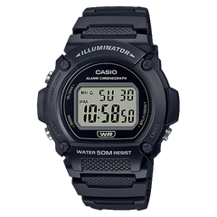 W219H-1AV | Black Digital Men's Watch - Casio
