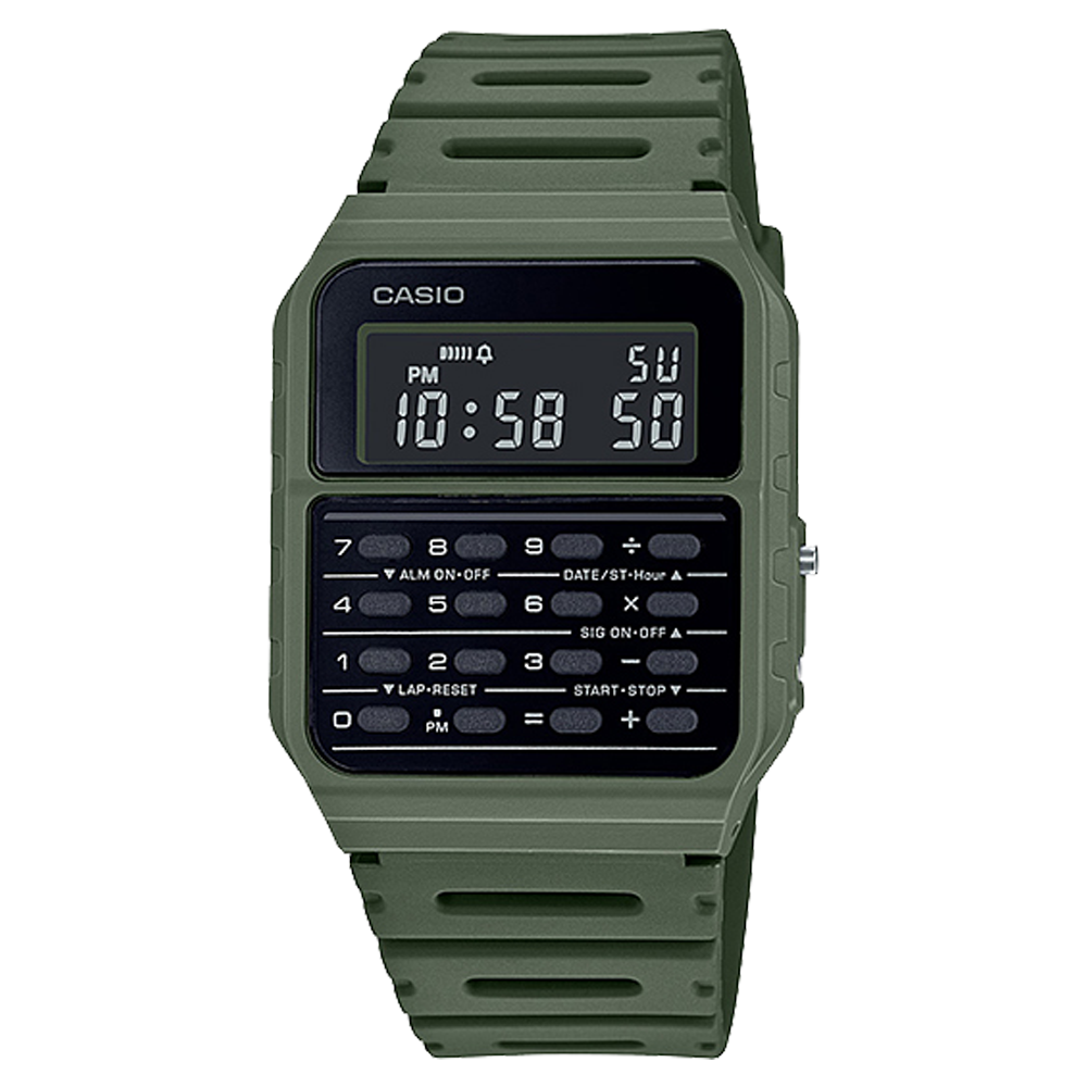 CA53WF-3B | Olive Green Data Bank Watch - Casio