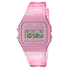 F91WS-4 | Pink Translucent Digital Watch - Casio