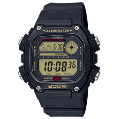 DW291H-9AV | Black with Gold Digital Watch - Casio