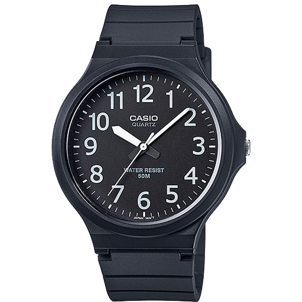 MW240-1BV | Black Analog Men's Watch - Casio