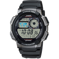 AE1000W-1BV | Illuminator Black and Silver Digital Watch - Casio