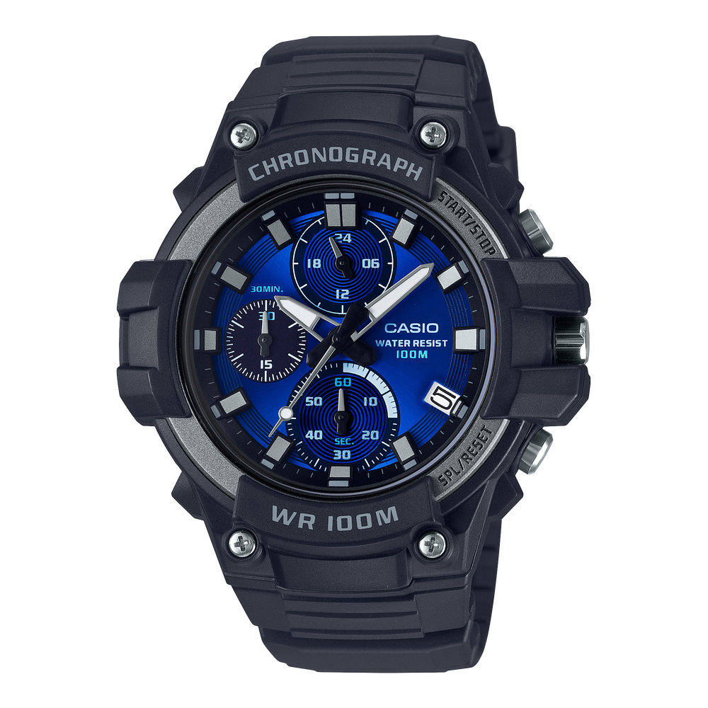 MCW110H-2A2V | Black and Royal Blue Men's Analog Watch - Casio