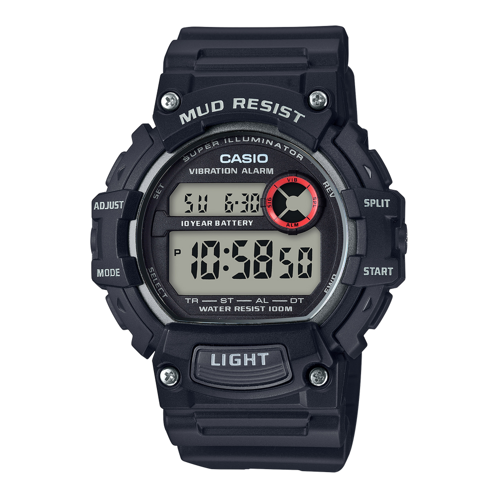 TRT110H-1AV | Black Digital Men's Watch - Casio