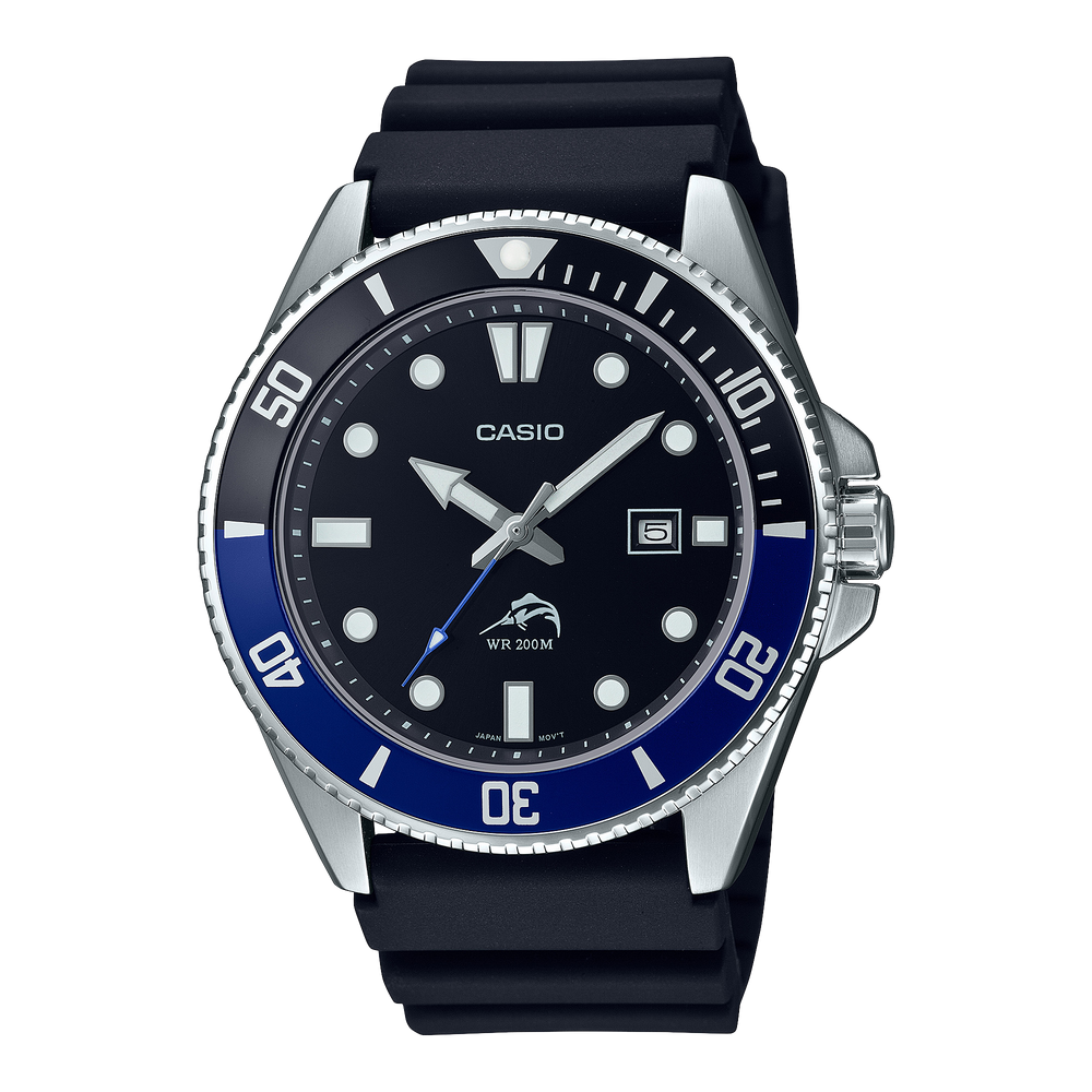 MDV106B-1A1V | Black and Silver Men's Analog Watch - Casio
