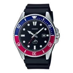 MDV106B-1A2V | Black and Silver Men's Analog Watch - Casio