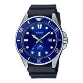 MDV106B-2AV | Black and Royal Blue Men's Analog Watch - Casio