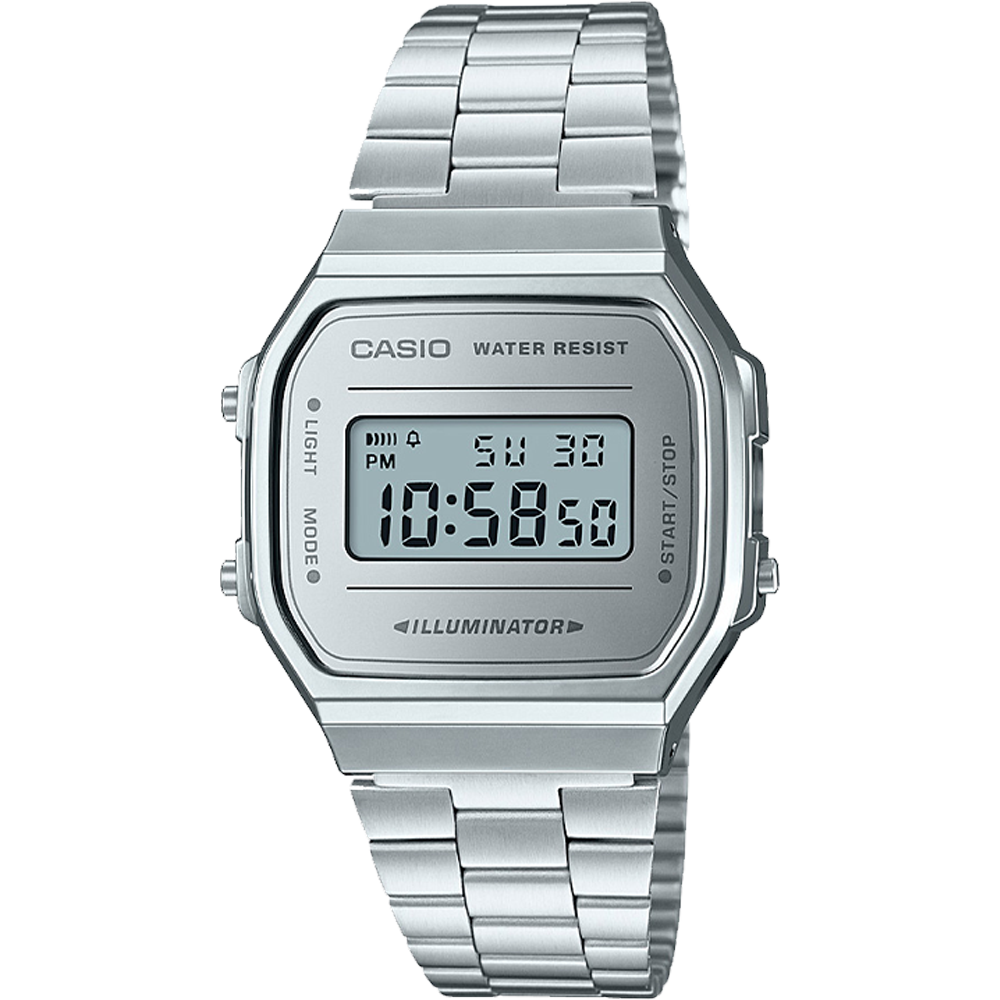 A168WEM-7VT | Vintage Full Silver Metal Watch - Casio