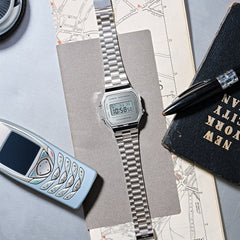 A168WEM-7VT | Vintage Full Silver Metal Watch - Casio