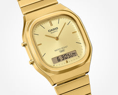 AQ240EG-9A | Gold Casio Vintage Watch - Casio