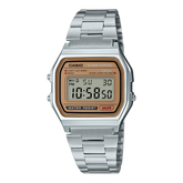 A158WEA-9 | Vintage Silver and Gold Metal Watch - Casio