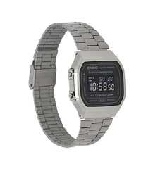 A168WGG-1BVT | Vintage Silver and Black Metal Watch - Casio