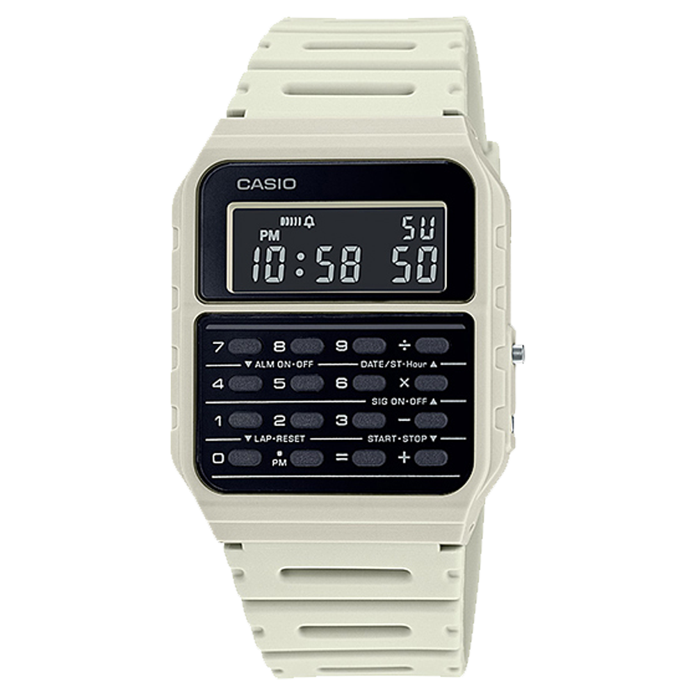 CA53WF-8B | White Data Bank Watch - Casio