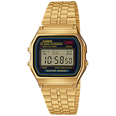 A159WGEA-1VT | Vintage Gold and Black Metal Watch - Casio