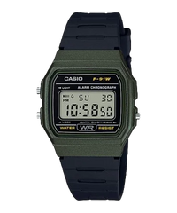 F91WM-3A | Green and Black Digital Watch - Casio