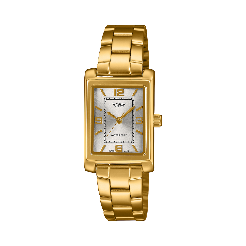LTP1234PGC-7A | LTP Gold Rectangular Dress Watch - Casio