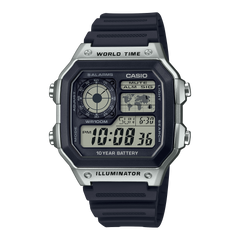 AE1200WH-1CV | Illuminator Black-Silver Digital Watch - Casio