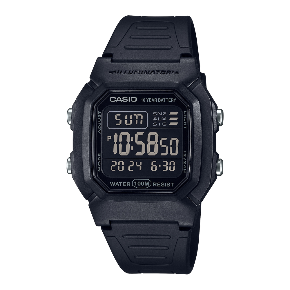 W800H-1BV | Black Digital Watch - Casio