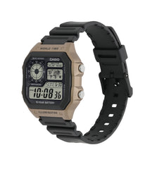 AE1200WH-5AV | Illuminator Black and Brown Digital Watch - Casio