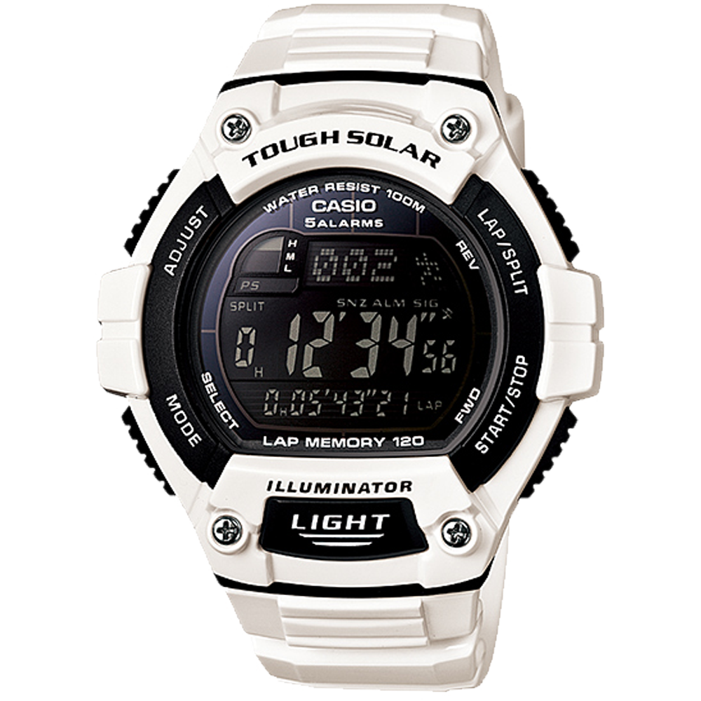 WS220C-7BV | Tough Solar Men's White Sporty Watch - Casio