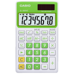 SL300VC-GN | Lime Green and White Portable Calculator - Casio