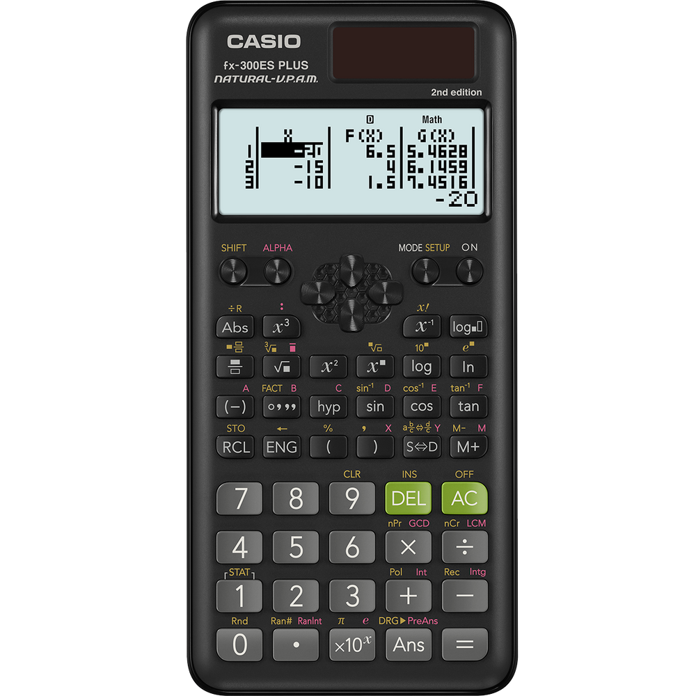 fx-300ES PLUS 2nd Edition | All Black Scientific Calculator - Casio