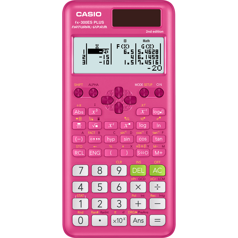fx-300ES PLUS 2nd Edition Pink | Pink Scientific Calculator - Casio