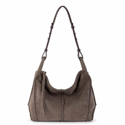 Los Feliz Hobo Bag in Mushroom Suede