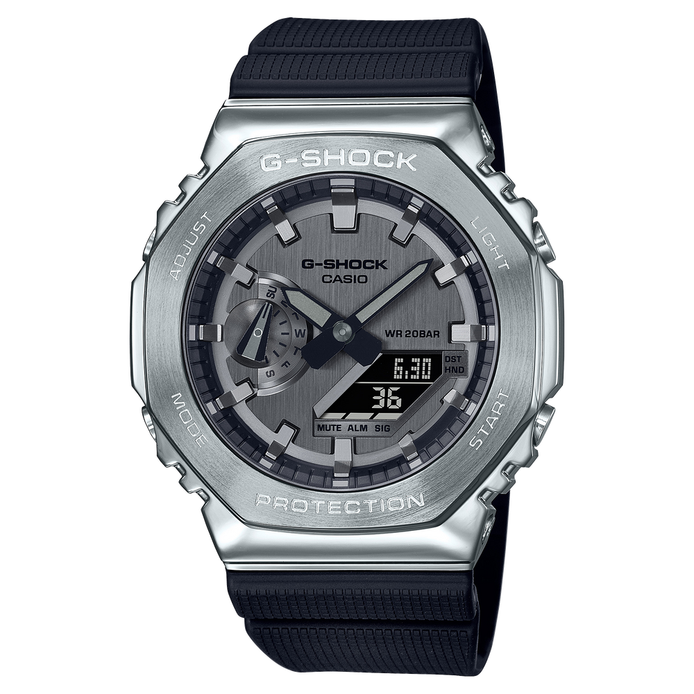 GM2100-1ASW | Black/Silver Steel Metal Watch | Casio G-SHOCK - Casio