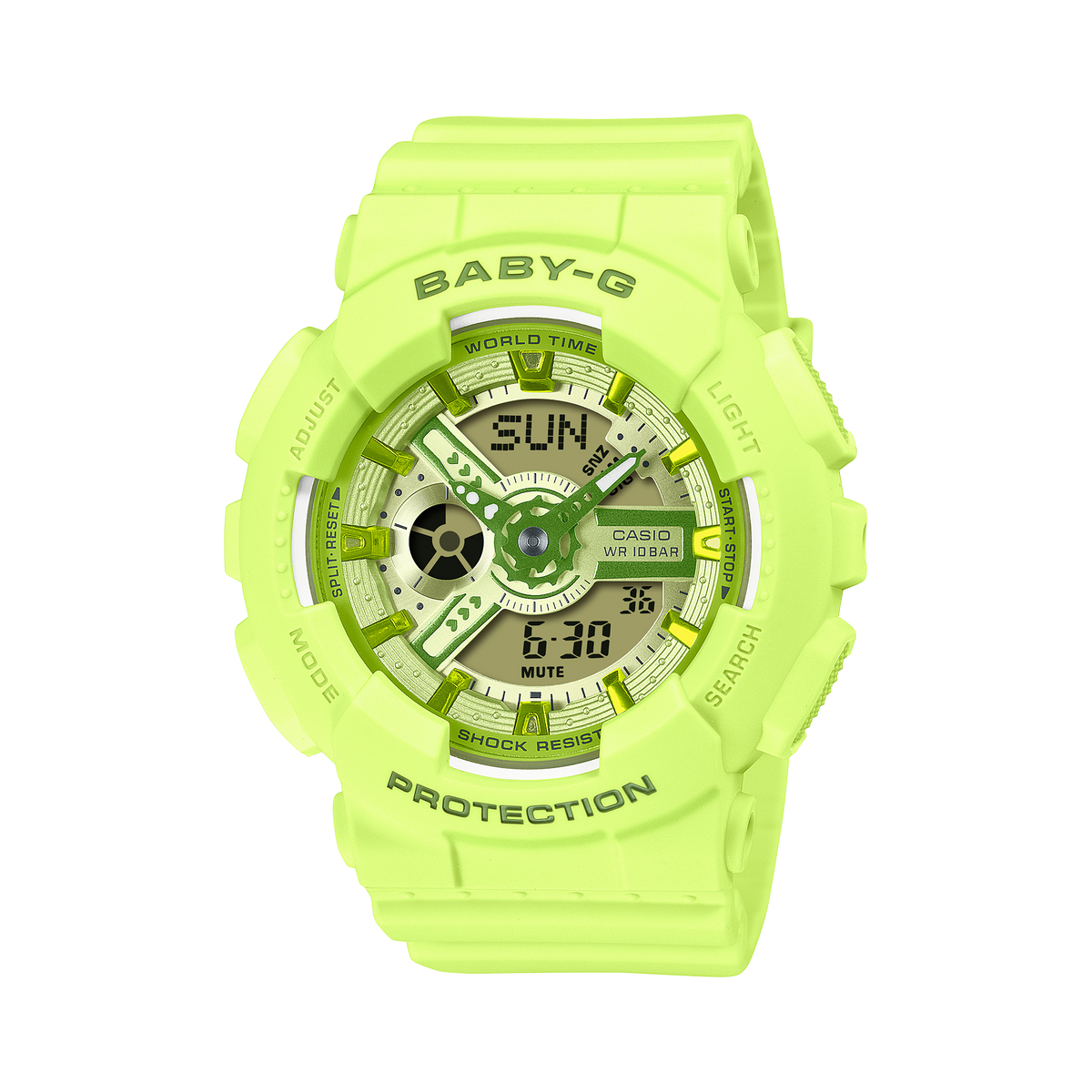 BA110YK-3ASW | BABY-G ANALOG DIGITAL Green - Casio