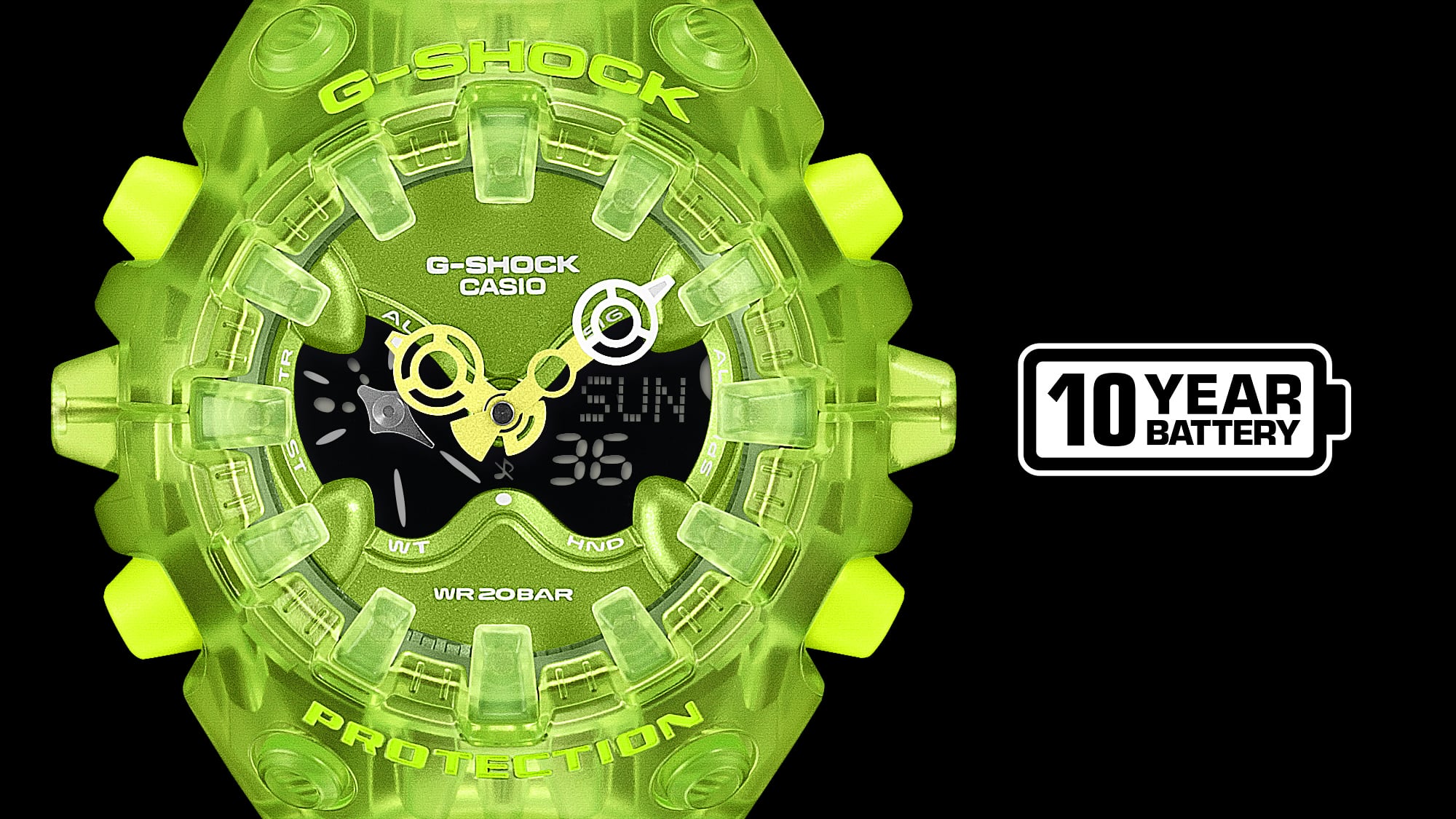 GAV01SKE-3A | G-SHOCK ANALOG-DIGITAL Green - Casio