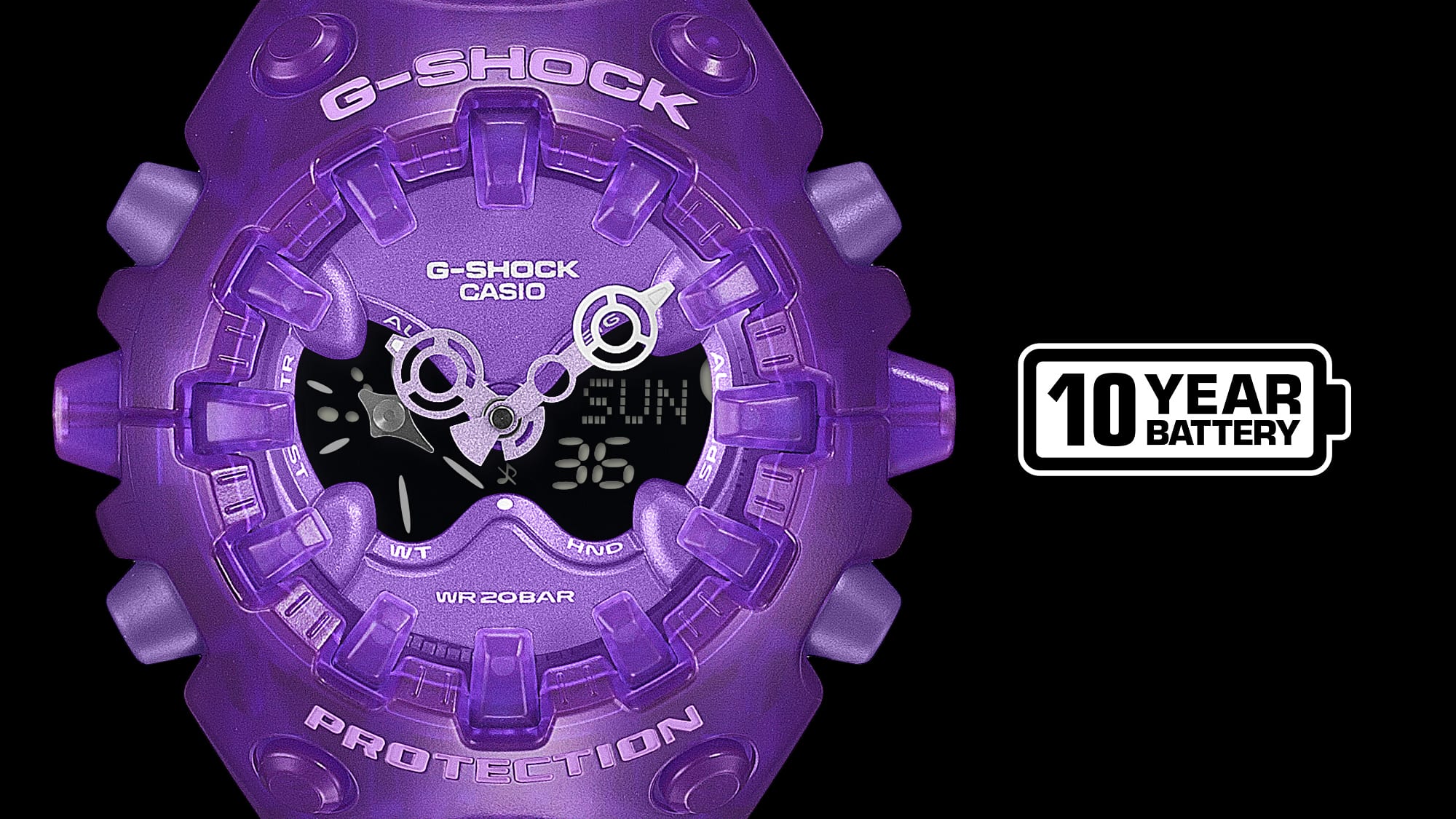 GAV01SKE-6A | G-SHOCK ANALOG-DIGITAL Purple - Casio