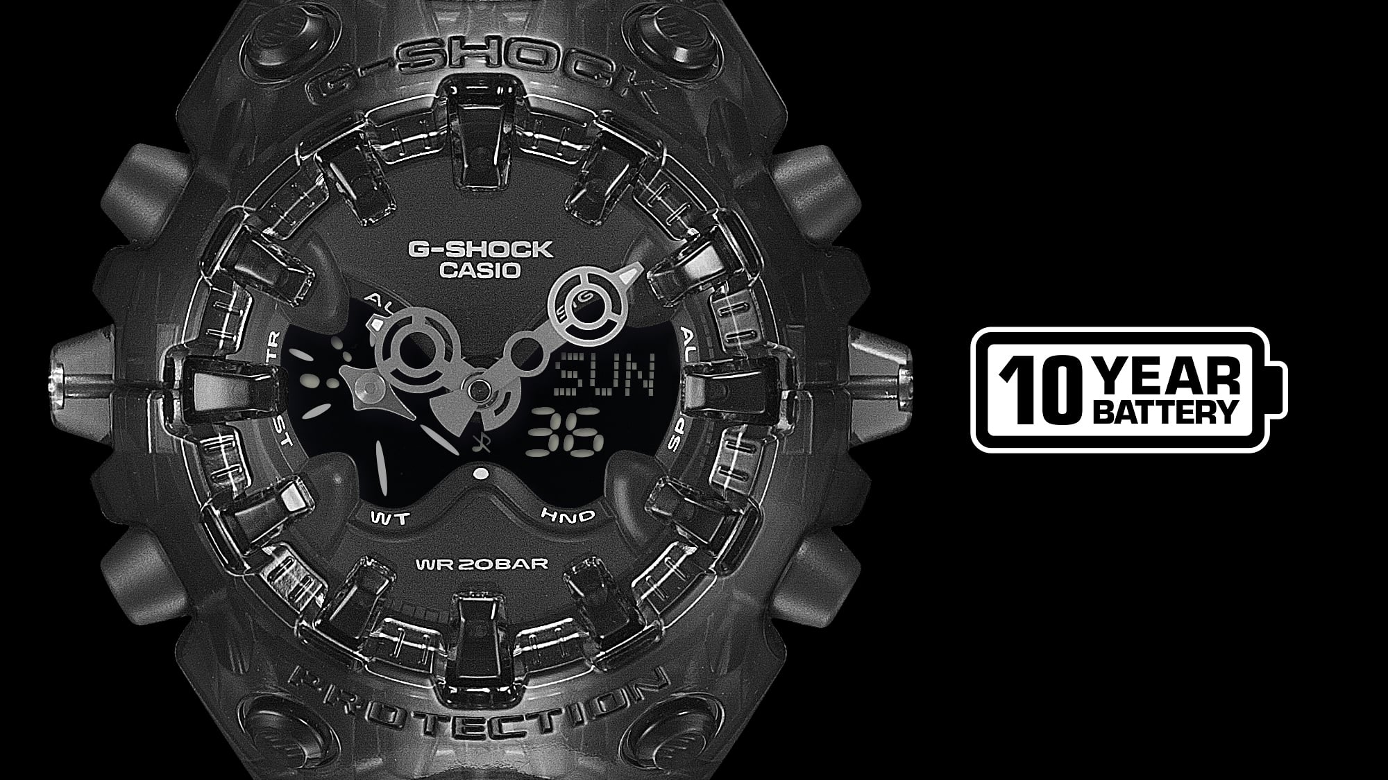 GAV01SKE-8A | G-SHOCK ANALOG-DIGITAL Gray - Casio