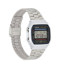 A168W-1 | Vintage Silver and Black Metal Watch - Casio