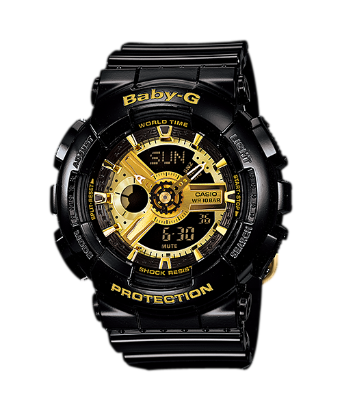 BA110-1A | Women's BABY-G Black Analog Digital Watch - Casio