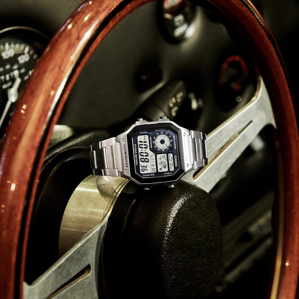 AE1200WHD-1A | Stainless Steel Band World Time Watch - Casio