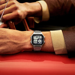 AE1200WHD-1A | Stainless Steel Band World Time Watch - Casio