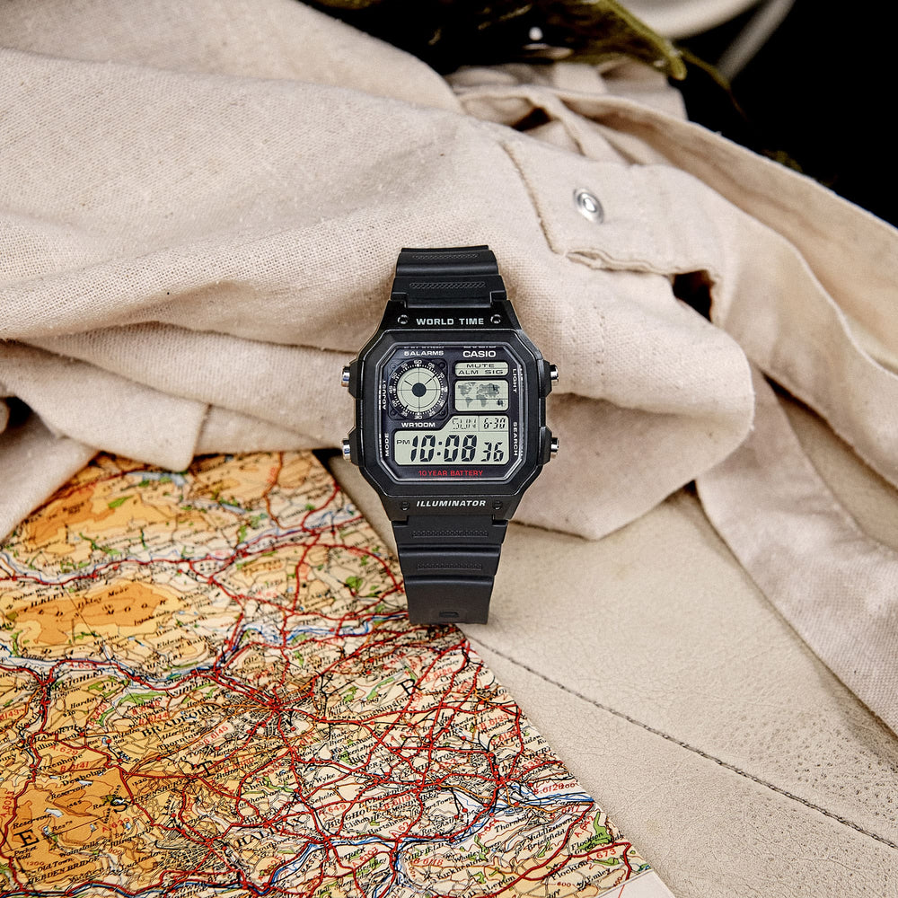 AE1200WH-1A | World Time Watch | Casio - Casio