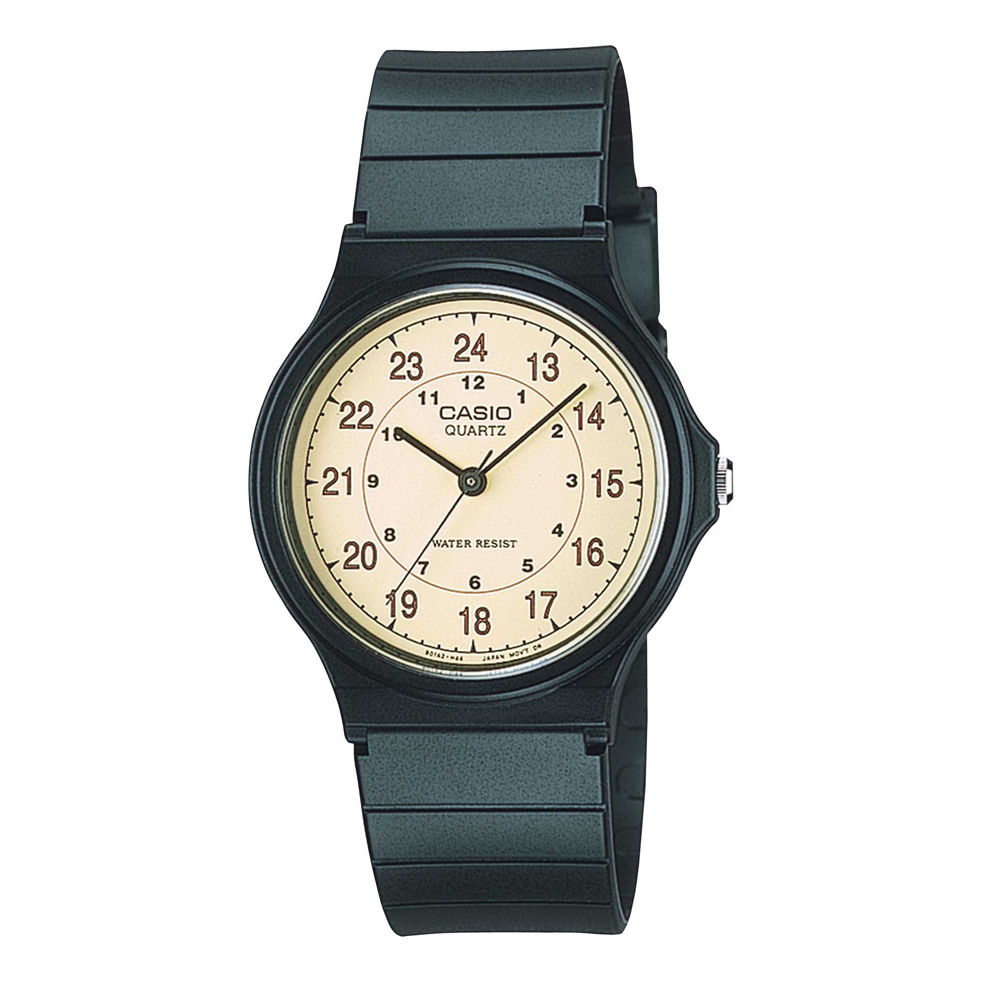 MQ24-9B | Black and Tan Men's Analog Casual Watch - Casio